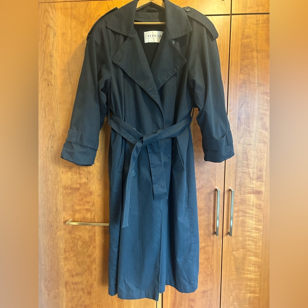 London Fog Navy Blue Trench Coat